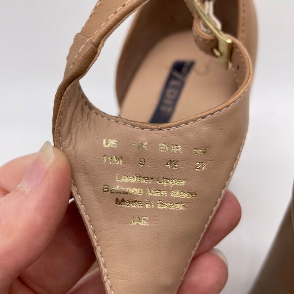 27Edit Naturalizer Women's Jae Buckle Open Toe Heels Platform Sandals Tan 11M - Picture 7 of 12